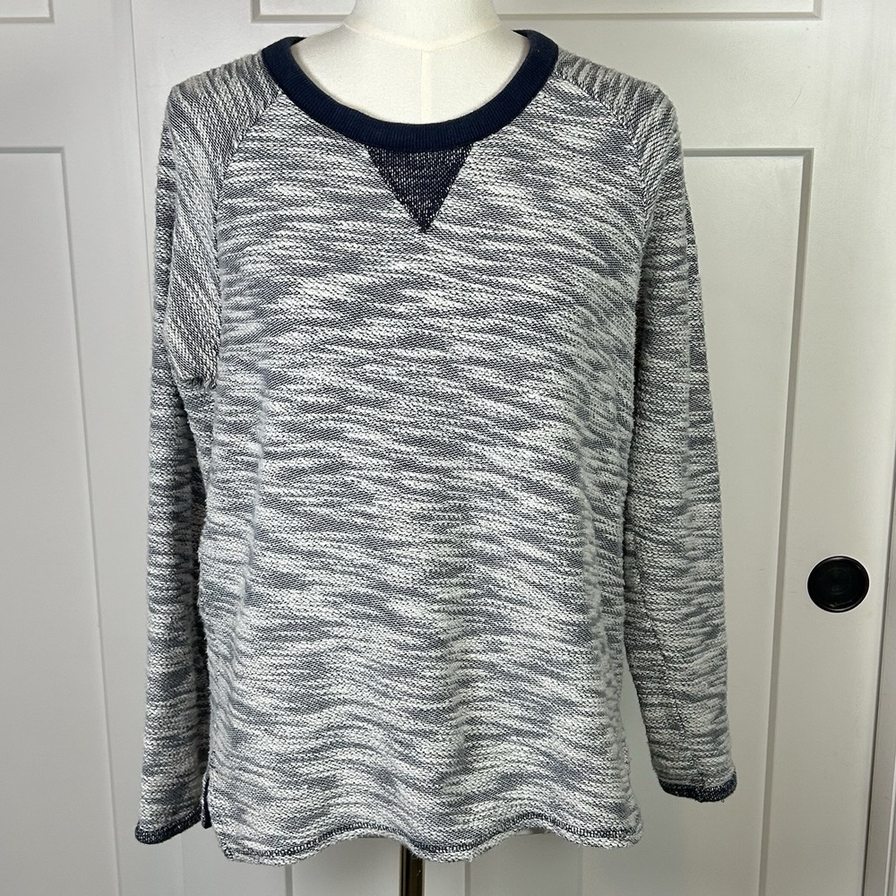 ATHLETA Castle Peak Slub Crewneck Sweatshirt -Women's‎ MED- Blue Heathered